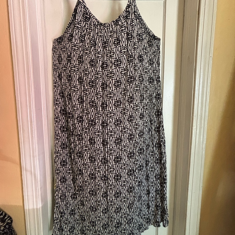 Ava & Viv Monochrome Zebra Print Dress